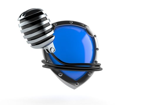 Microphone with shield