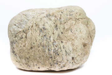 Obraz premium Single natural stone on white background