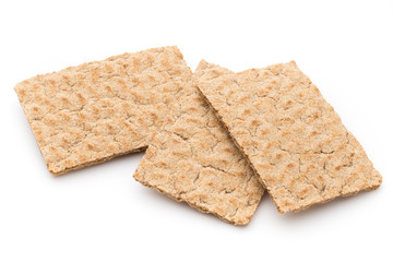 Stack of wholegrain crispy bread.