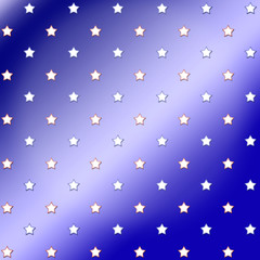 3D, Blue background for American Holidays in the colors red, white and blue. American Holidays Template.