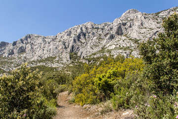 the Sainte-Victoire mountain, near Aix-en-Provence, which inspired the painter Paul Cezanne