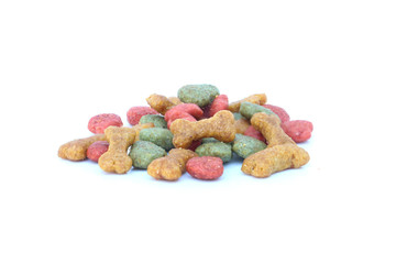 Dog food on isolated