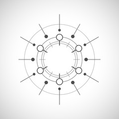 Abstract technological element. Technology template.