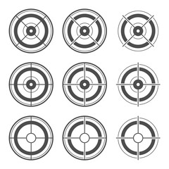 Set of abstract target icons.