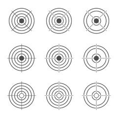 Set of abstract target icons.