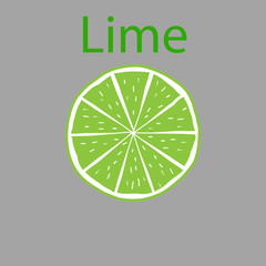Slice of lime Vector