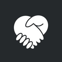Handshake vector icon. Hands shaking symbol. Business deal symbol. 