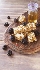 Cookies of cereals with fruit and berries