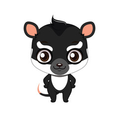 Cute stylized cartoon yapok illustration ( for fun educational purposes, illustrations etc. )