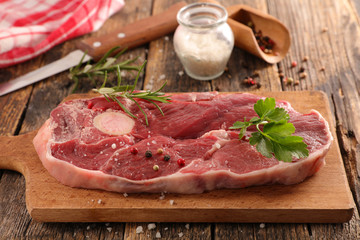 raw lamb chop