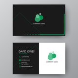 Modern presentation card with company logo. Vector business card template. Visiting card for business and personal use.  Vector illustration design.