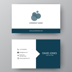 Modern presentation card with company logo. Vector business card template. Visiting card for business and personal use.  Vector illustration design.