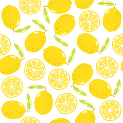 fruit lemon seamless pattern perfect for wrap paper, wallpaper, background, food product, packaging, textile or fabric