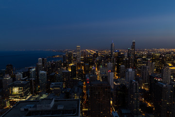 Fototapeta premium Skyline von Chicago von oben