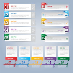 Set of infographics design and marketing icons vector. Business concept