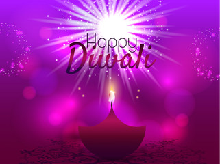 Beautiful greeting card for Hindu community festival Diwali / Happy Diwali festival background illustration / Diwali graphic design for Diwali festival celebration in India
