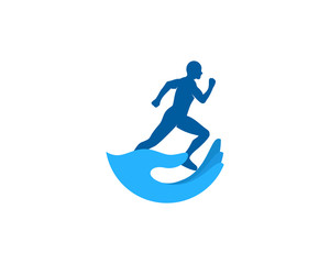 Run Care Icon Logo Design Element