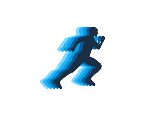 Run Icon Logo Design Element