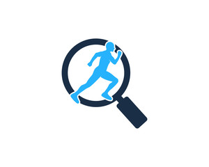 Find Run Icon Logo Design Element