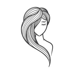 beauty hair vector illustration