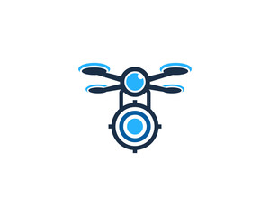 Drone Target Icon Logo Design Element