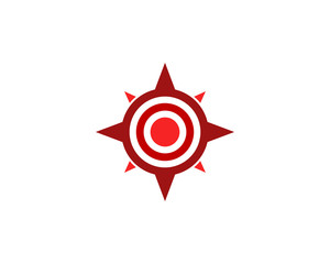 Compass Target Icon Logo Design Element