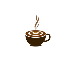 Coffee Target Icon Logo Design Element