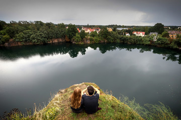 Pärchen am See in Sachsen Leipzig