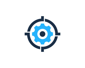 Gear Target Icon Logo Design Element