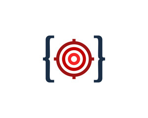 Code Target Icon Logo Design Element
