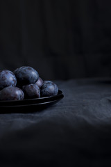 Dark Food photography & Dark Plums,