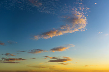 Colorful sky after sunset