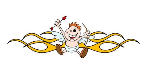 Naughty Cheerful Kid Cupid