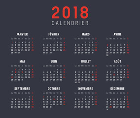 Calendrier Agenda 2018