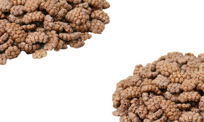 céréales au chocolat,tas ,isolé sur fond blanc