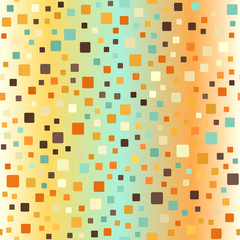 Glowing retro square pattern. Seamless vector background