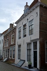 Naklejka premium Hausfassade in der Altstadt von Middelburg in Holland