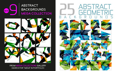 Set of geometric abstract backgrounds