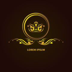 Golden retro element