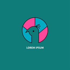 Stylized peacock icon