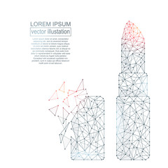 Polygonal lipstick abstract image