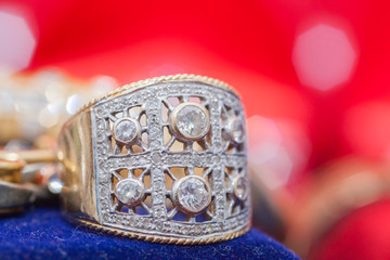 Close up golden ring