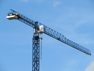Naklejka premium Сonstruction crane in Moscow. September 2017