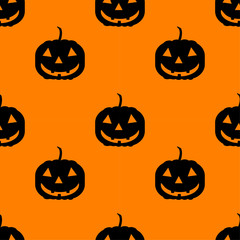 Halloween background  pumpkin seamless