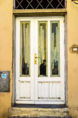 wooden door in an italian village
