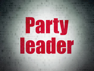 Politics concept: Party Leader on Digital Data Paper background