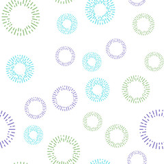 Simple seamless textile pattern with color round elements. Vector background illusrtration.