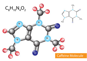 Caffeine molecule