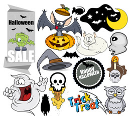 Halloween Characters and Elements Vector