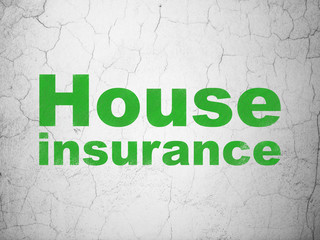 Insurance concept: House Insurance on wall background